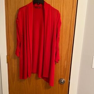 Lily Vibrant Red Open Cardigan